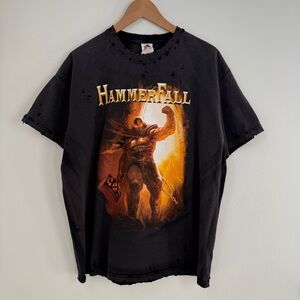 Hammerfall Heavy Metal Rock Destroyed Tee
